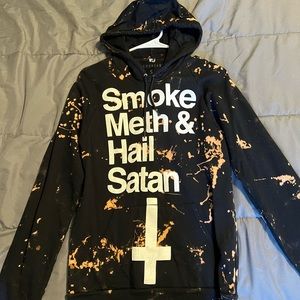 Custom bleach dyed ANCHORSAND hoodie